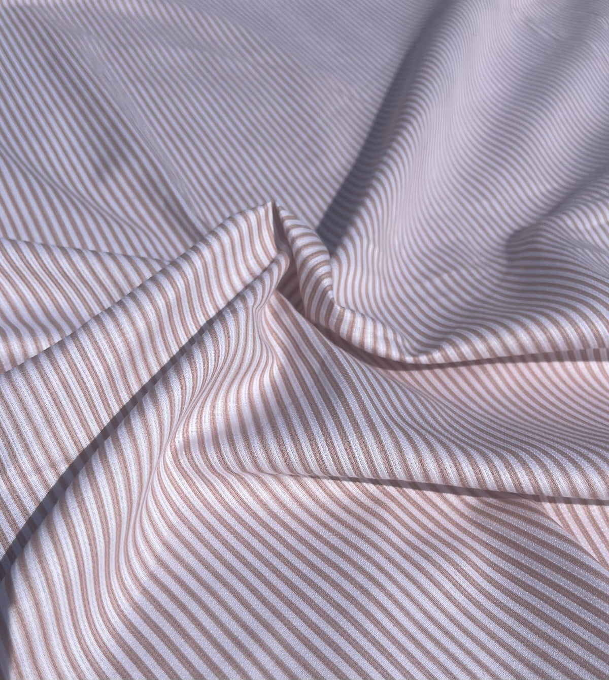 Tela Pique Ropa Cama Listada Beige