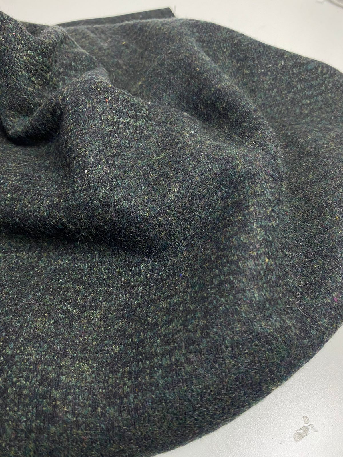 Lana Tweed Jaspeado Gris y Verde