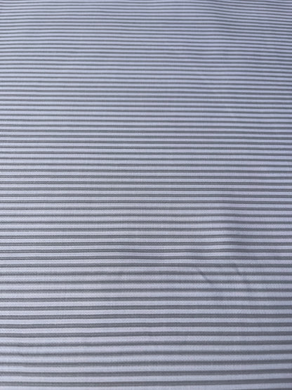 Tela Pique Ropa Cama Listada Gris Plata