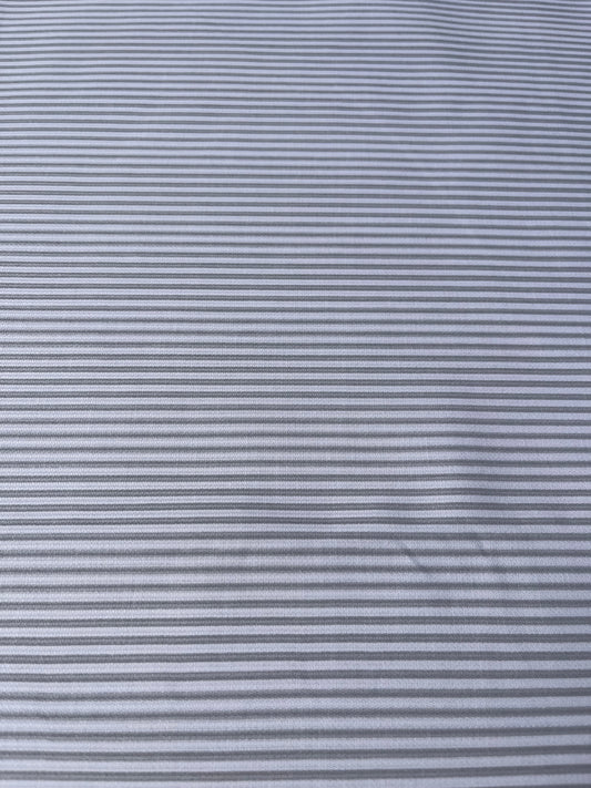 Tela Pique Ropa Cama Listada Gris Plata