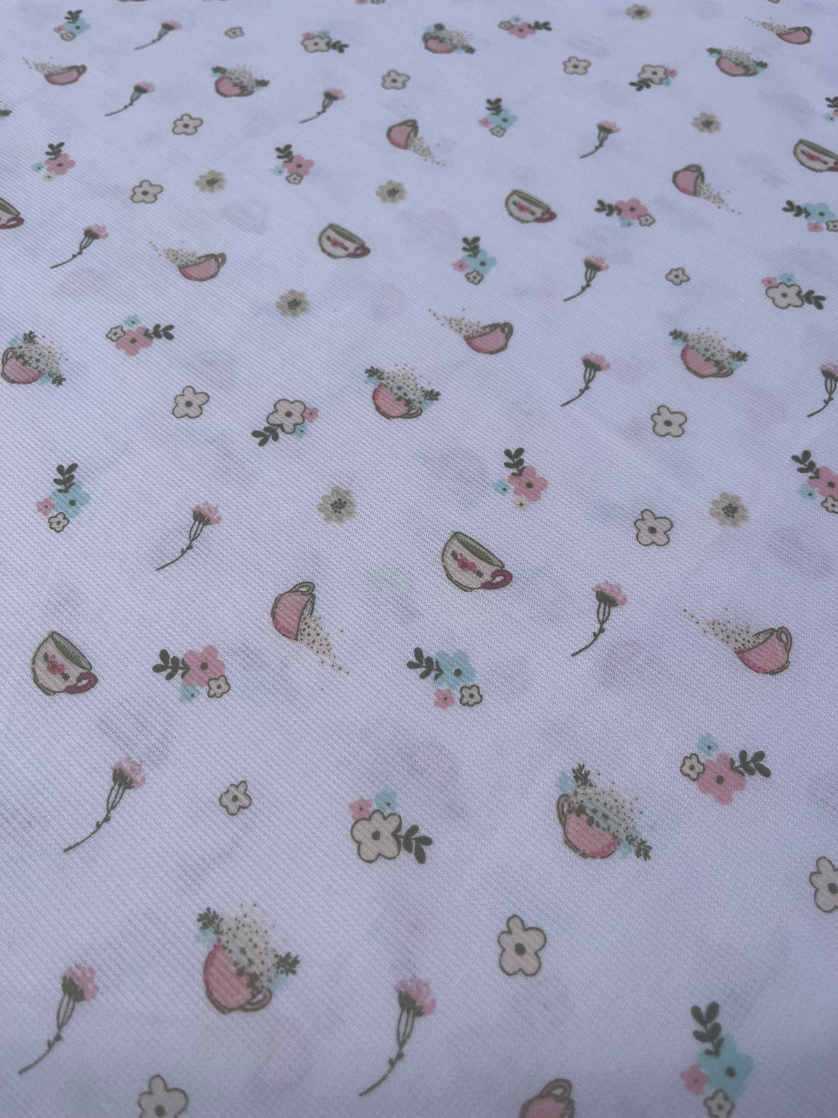 Tela Pique Ropa Cama Flores