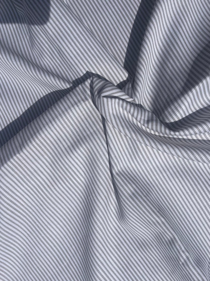 Tela Pique Ropa Cama Listada Gris Plata
