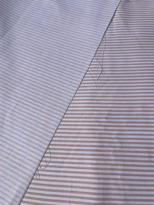 Tela Pique Ropa Cama Listada Beige