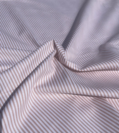 Tela Pique Ropa Cama Listada Beige