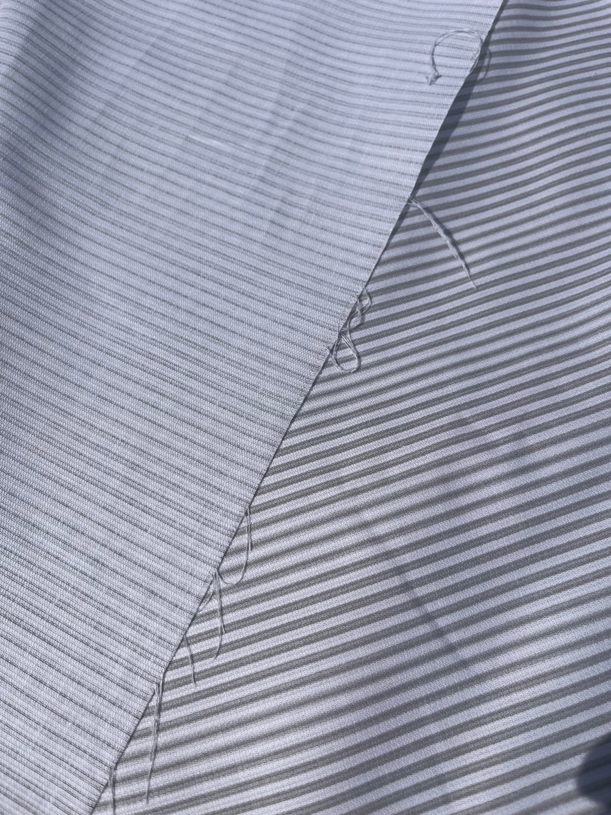 Tela Pique Ropa Cama Listada Gris Plata