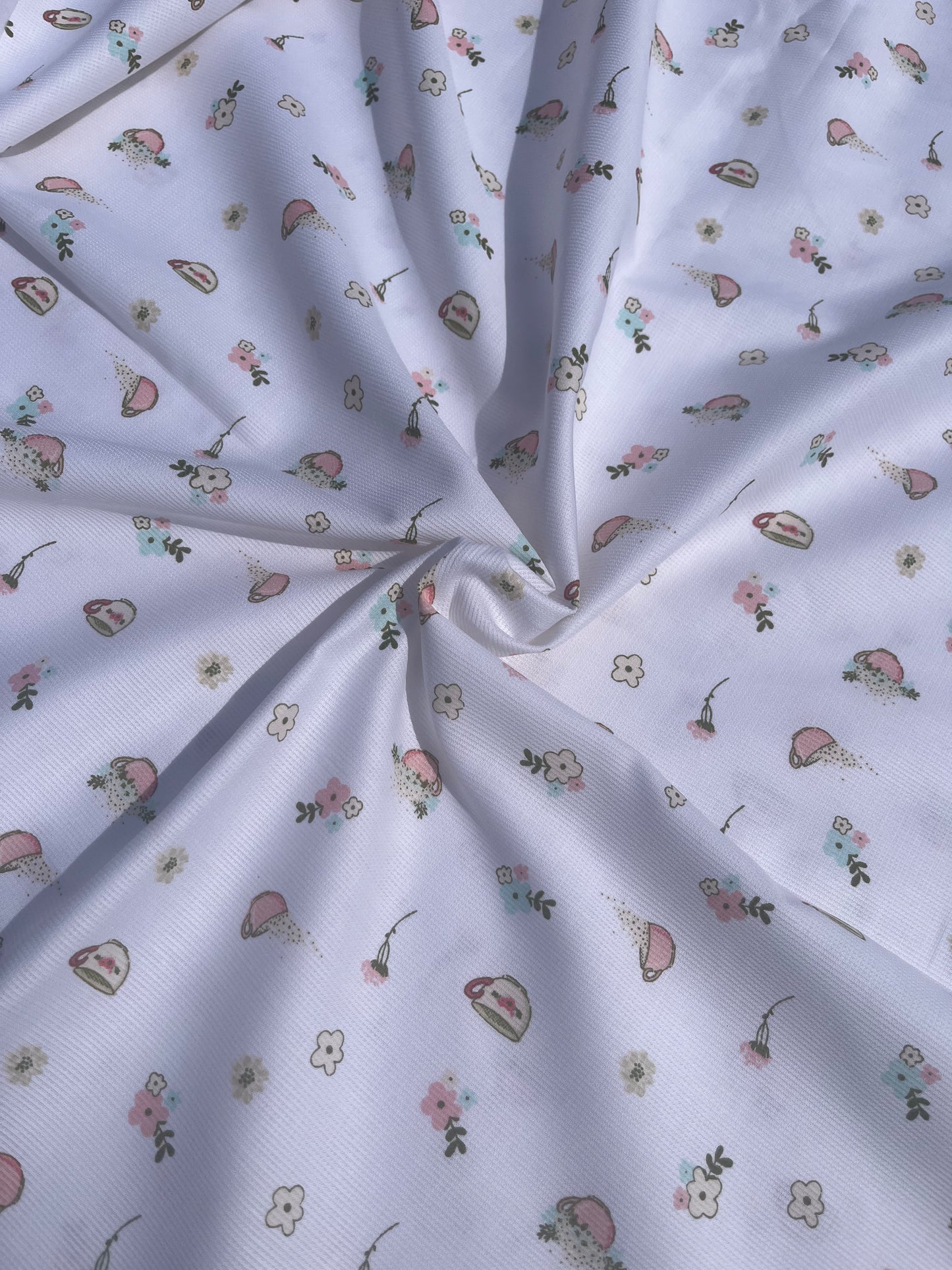 Tela Pique Ropa Cama Flores