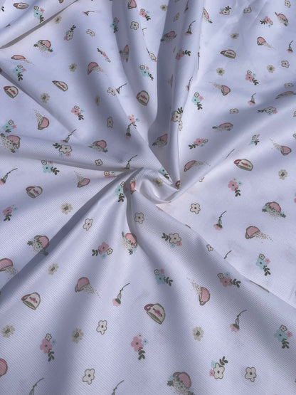 Tela Pique Ropa Cama Flores