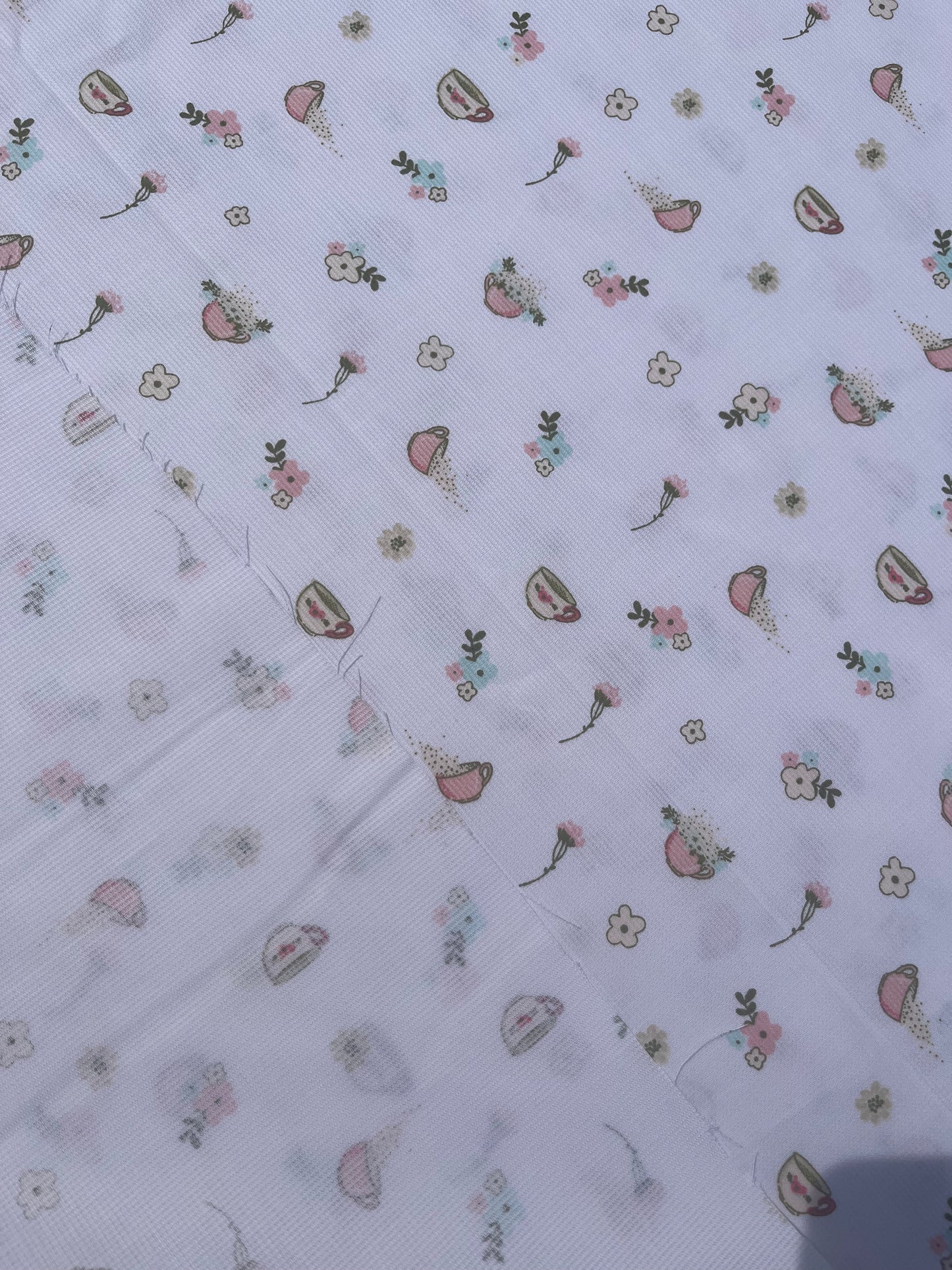 Tela Pique Ropa Cama Flores