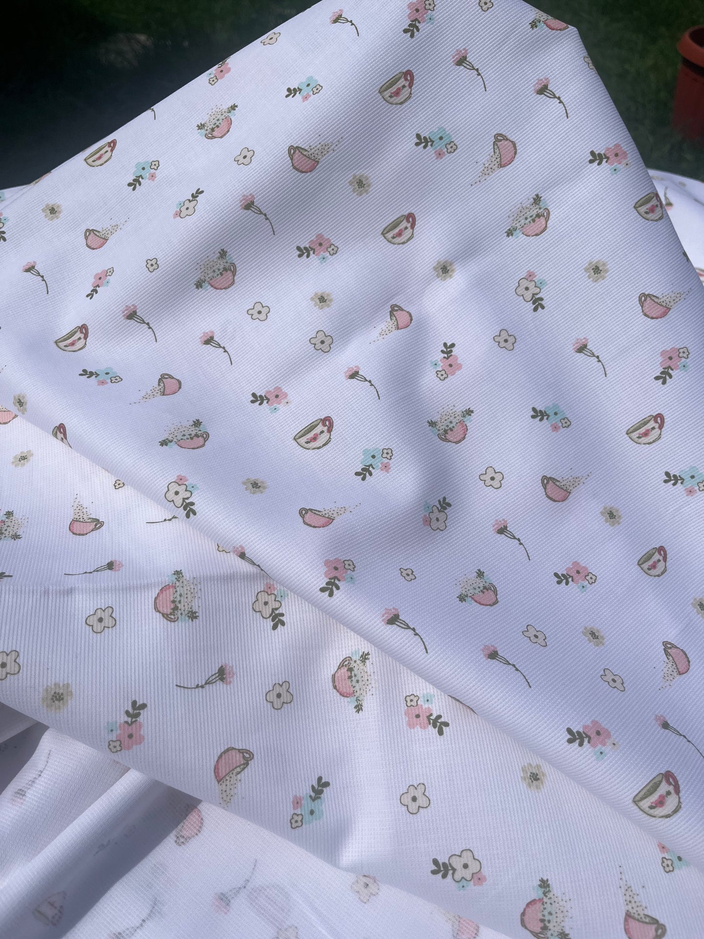 Tela Pique Ropa Cama Flores