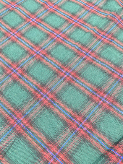Franela tartán verde con rojo