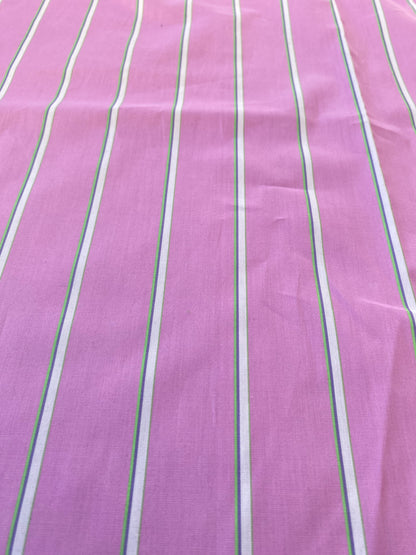 Popelina Rosa Lineas Blancas