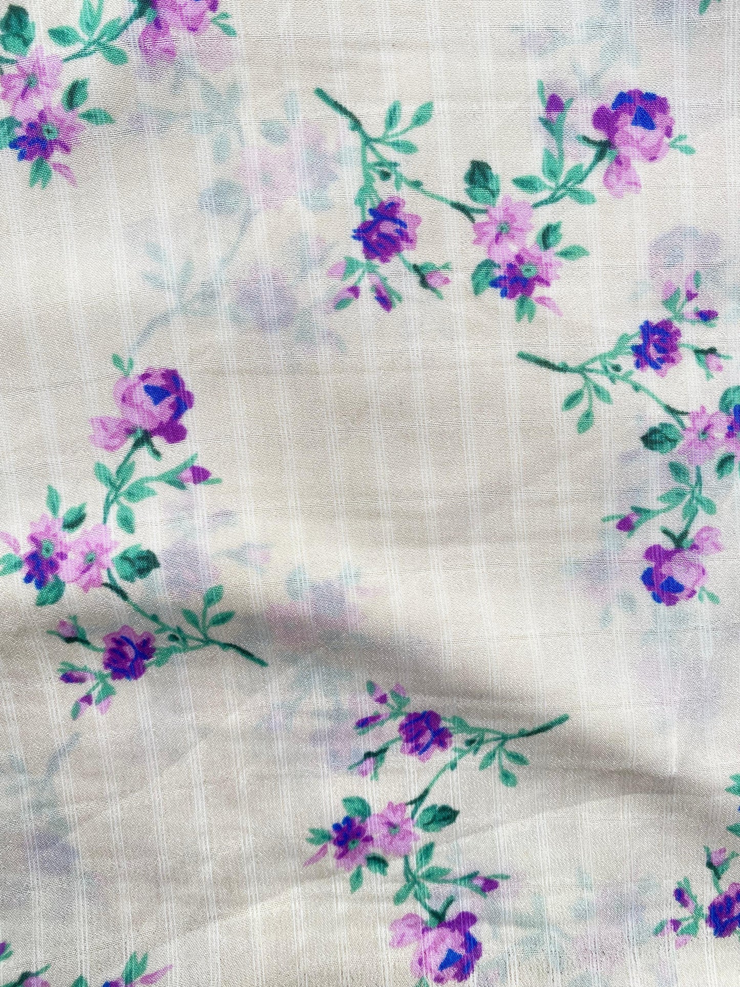 Gasa Chiffon Crema Floreado