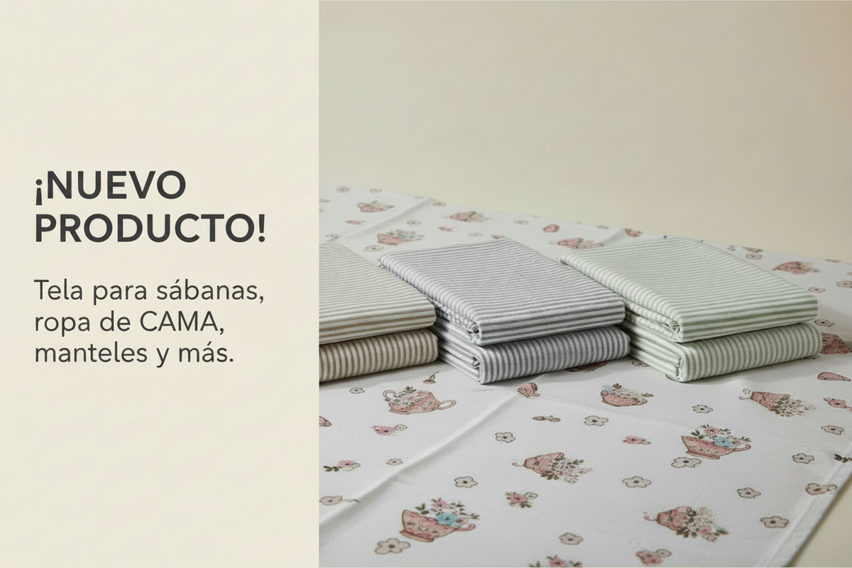 Banner web de tela para ropa de cama y manteles